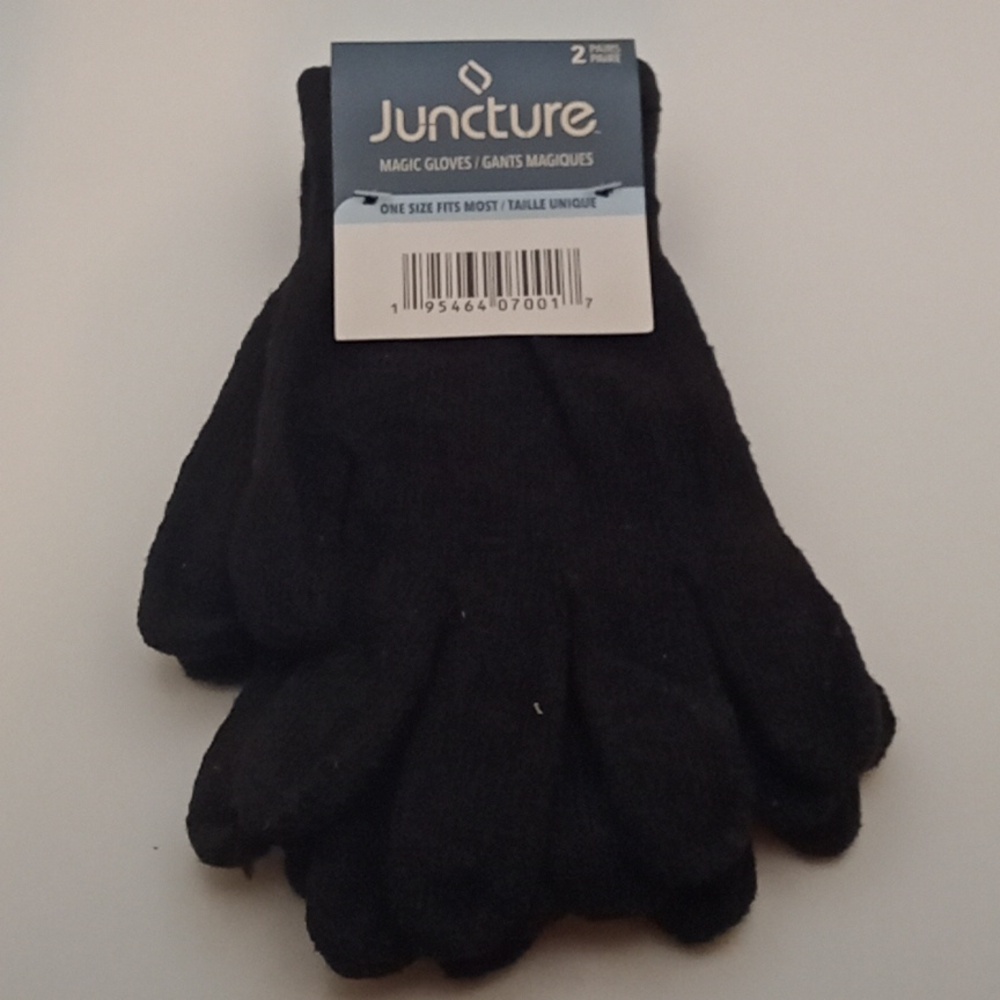 Junture Black Magic Gloves for One Size Fits Most Men Or Women With 2 Pairs!